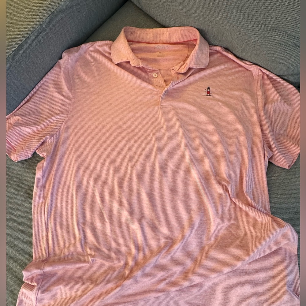 Johnie O golf shirt with lighthouse, xl